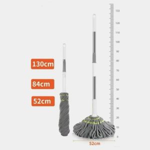 ไม้ถูพื้นเเบบบิดน้ำในตัว ไม้ถูพื้น แบบบิดล็อค ผ้าไมโครไฟเบอร์ ด้ามสแตนเลส สามารถปรับความยาวได้ หมุนได้ 360 องศา