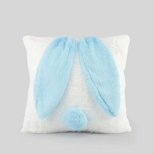 หมอนอิง หมอน หมอนโรงเเรม หูกระต่าย ผ้านุ่ม 18 นิ้ว หมอนอิงผ้าแองโกล่า ใยสังเคราะห์คุณภาพดีเกรดA หมอนอิงโซฟา หมอนอิงหลัง มีหูและหาง