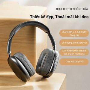 Tai nghe chụp tai bluetooth chính hãng có míc hỗ trợ chân 3.5 và thẻ nhớ nghe nhạc pin bền