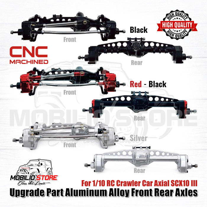 INJORA RC Front Axles CNC RC Metal Axle For 1:10 RC Crawler Axial SCX10 D90 Recat Gen 7 (Set B