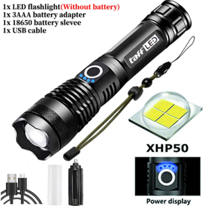 XHP-50 Most Powerful Flashlight 5 Modes Usb Zoom led torch XHP50 18650 or 26650 battery Best Outdoor Camping