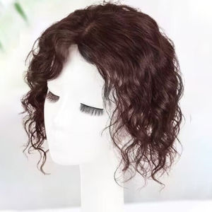 วิกผมแฟชั่นบนศีรษะ ปุยคลุมผมหงอกขนสัตว์ดัดผมร้อนจําลองผมใหม่หนังศีรษะ