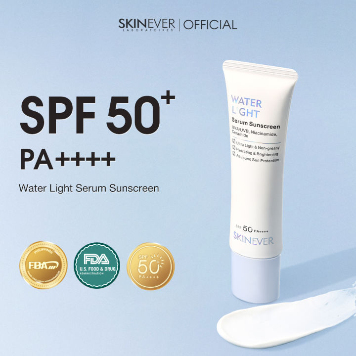 SKINEVER Water Light Serum Sunscreen Sunblock SPF50++++ Whitening Waterproof 30ML