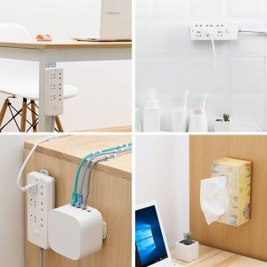 Holder Stop Kontak Fixator Holder Tempel Dinding Alat Pengait Remote AC TV Serbaguna