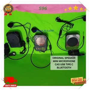 S104ORIGINAL MEGAPHONE SPEAKER BLUETOOTH MIC MINI SPEKER USB TIPETYPE C SPK MIK MIX CAS CHAS KARAOKE