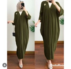 Dress Kaftan Terbaru 2024 Kekinian Crinkle Airflow Premium