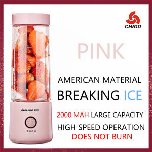 ZHIGO 400ml 4-blade portable juicer mixer portable blender mini electric ice crusher Portable Juicer small household Juicer mini electric fruit Juicer blender