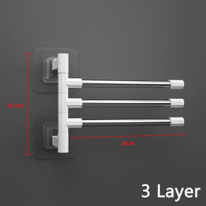 IMUTO Towel rack Swivel swing arm Closet organizer Wall mounted stainless steel towel rack swivel