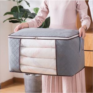 Túi Đựng Quần Áo Chăn Màn Size Lớn Loại 1 Túi Đựng Đồ Dáng Ngang Có Quai Xách Và Khóa Kéo Tiện Dụng Gia Đình