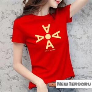 BAYAR DI TEMPAT(COD)-Kaos Oblong Wanita 2Fab AA Distro Cewek Atasan Kekinian Murah Lengan Pendek Tumblr Tee Casual T-shirt Cotton Combed Tshirt Pakaian Olahraga Santai Remaja