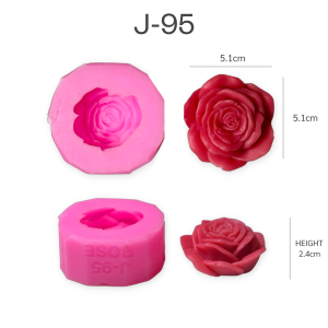 แม่พิมพ์ขนม กุหลาบ 3มิติ กุหลาบวาเลนไทน์ สวยทุกแบบ ทำวุ้น ทำขนมได้ J-95