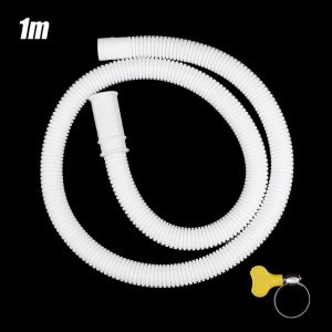 GTRBFDS 1Pcs Faucet Accessories Drain Hose Pipe Waste Water Outlet Expel Flexible White PP Plumbing  0.5/1/2/3m Hose Tube for Washing Machine Dishwasher Air Conditioner