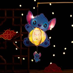 xuechuangying lantern mid autumn diy 灯笼中秋2025 Cartoon Bunny Mid-Autumn Festival Lamp Chinese Style DIY Material Bag Stitch Flower Lamp Cute Pikachu Handmade Kitty Lantern Photography Props