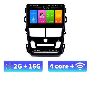 Acodo Android 12 2Din DVD Autoradio Car Radio Stereo Video Multimedia Player IPS Display For Toyota Vios Yaris 2017-2020 GPS Navigation FM BT Carplay Android Auto Headunit Car Stereo