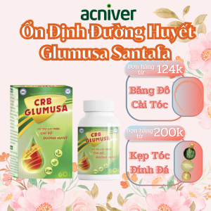Viên Uống Ngừa Tiểu Đường Giúp Ổn Định Đường Huyết Glumusa Santafa - Hộp 60 Viên