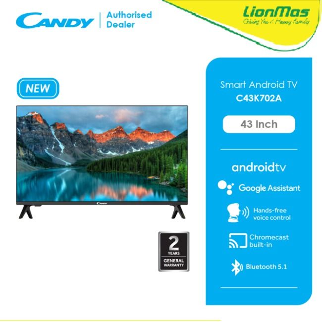 CANDY 43 Inch Smart Android TV C43K702A | Lazada