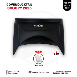 Ducktail Scoopy 2025 New - Cover Topi Lampu Belakang Motor Exie Art