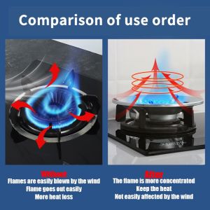 Teplon Tatakan Kompor Anti Angin Anti Slip Hemat Gas 30-50% untuk Dapur Masakan Lebih Cepat Matang