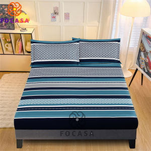 【New Launch】Stripes Bedsheet Set 3in1 Canadian Cotton Full Garterized Bedding Set 3 IN 1 FACASA