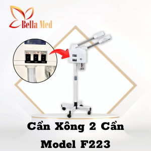 Cần xông 2 cần KL838 nóng lạnh sử dụng ly nhựa chuyên xông mặt trong spa