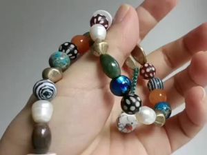 DaVee Handmade necklace Colorful natural stones necklace Imperial Stone Agate Pearl Resin necklace