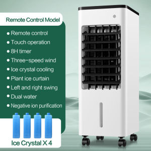 Tower Air Cooler with Ice Crystals 4 in 1 Evaporative Cooling Fan for Bedroom Living Room Fast Cooling System