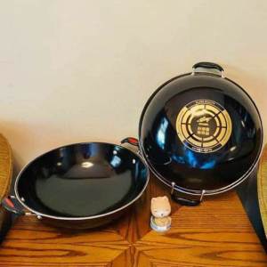 Wajan Penggorengan Enamel Kuping Hitam Anti Gores Anti Lengket