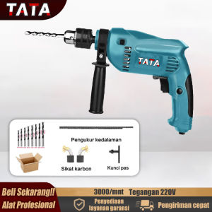 TATA Impact Drill 13mm Bor Dampak Mesin Bor Listrik 380w dapat digunakan untuk pengeboran besi pengeboran kayu pengeboran dinding dan pemasangan baja ringan