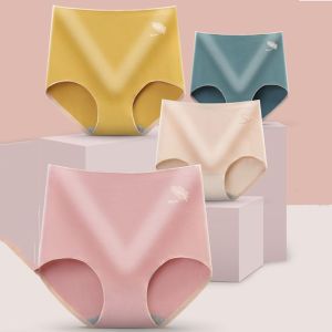 CHAOSON Candy Color Elastic Fitness High-waist Cotton Girls Seamless Briefs Breathable Lingerie Graphene Crotch Panties Women Underwear