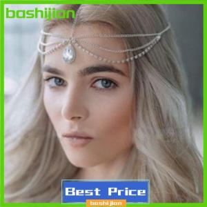 bashijian Forehead Necklace Women Tassel Hair Chain Tiara Water Drop Hair