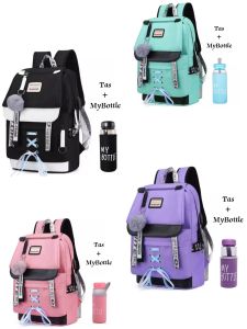 Tas sekolah anak perempuan sd smp sma Free Jam-Botol / Tas ransel perempuan /Tas ransel kekinian / Tas ransel kuliah / Tas serbaguna multifungsi buat jalan jalan piknik / Tas model terbaru / Tas ransel murah / Tas anak cewek / Ransel anak / Tas wanita