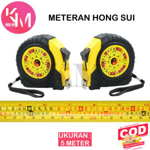 Meteran Roll 5m Hongshui Fengshui Meteran Bangunan 5 Meter Pengukur Dimensi
