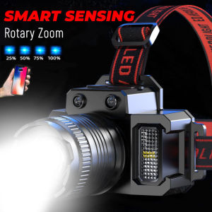 BUCKLOS Head Flashlight LED Headlamp Waterproof Zoomable Outdoor Fishling Light