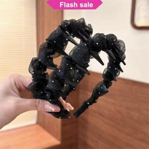 SHENHAO2🎀 Thanh lịch tính khí Rhinestone thiết kế hairband cho phụ nữ hàng ngày mặc mũ nón không trượt rửa mặt Headband Phụ kiện tóc