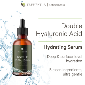 Tree To Tub Double Hyaluronic Acid Hydrating Serum - Anti-Aging Deep Hydration for Sensitive Skin & All Skin Types 30ml