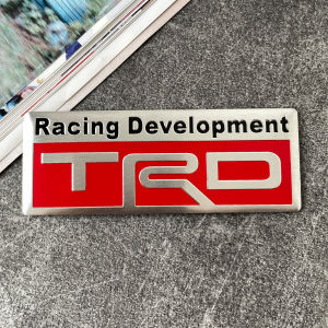 TRD logo thể thao 3D Nhôm đồ trang trí kim loại nhãn dán xe biểu tượng bằng hợp kim cơ thể sửa đổi decal TOYOTA gr thể thao gazoo đua phụ kiện xe máy không thấm nước