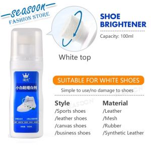 100g White Shoe Cleaner Cleaner Cleaning Magic Shoes Powder Yellow Edge Whitening Sneakers Brush