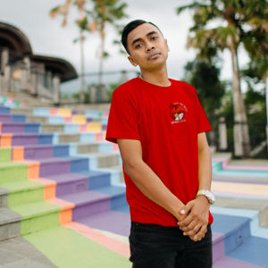 Anyway Kaos Pendek "Feel The Wave" Red 690