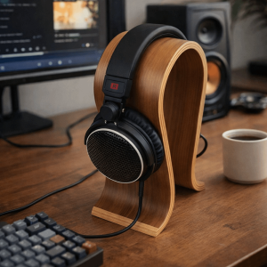 DEGRAD Solid Walnut Headphone Stand On-Ear U Shape Headset Display Shelf Display Shelf Universal Fit Headset earrestors Desk Display