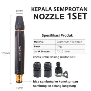 Kepala Nozzle Selang Semprotan Keran Air Kuningan Steam Water Jet Spray Gun Steam Cuci Mobil Motor Tekanan Tinggi