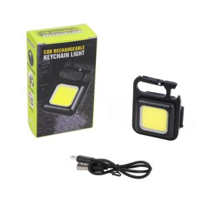 Multifunctional Keychain Flashlight USB Rechargeable COB Work Light Car Maintenance Light 3 Modes Emergency Light Camping Lamp Small Corkscrew