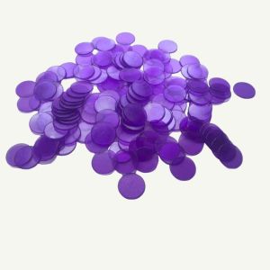 WININ 100Pcs Plastic Round Counting Chips Lightweight Transparent Montessori Bingo Chips Colorful Teaching Counters Montessori Learning