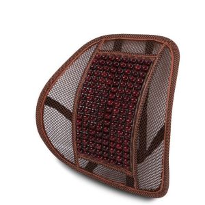 [HCM] Tựa lưng lưới đan hạt gỗ cho ghế ô tô và văn phòng chống mỏi lưng-Randy