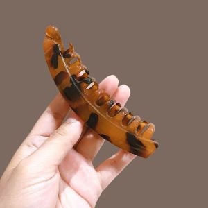 Klip Rambut Pisang 复古豹纹香蕉发夹 Banana Hair Clip 马尾竖夹显发量气质发饰 Vintage Leopard Ponytail Hair Clamp Fashion