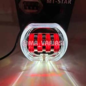 Lampu depan Biled + shround universal PNP model daymeker projie 4 mata led original lampu biled 4 mata shround bmw 25 inci daymaker 4 mata 8d