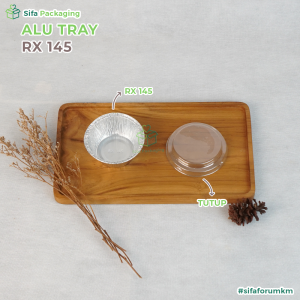 Alumunium Foil Tray Cup RX 145 + Tutup Zupa Soup Macaroni Schotel Klapertart Cake Cupcake Muffin isi 100 pcs