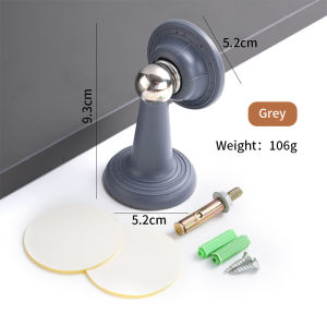 Silicone Door Stopper Magnetic Door Catch Free-Punching Anti-Collision Home Bedroom Door Stop Penahan Pintu