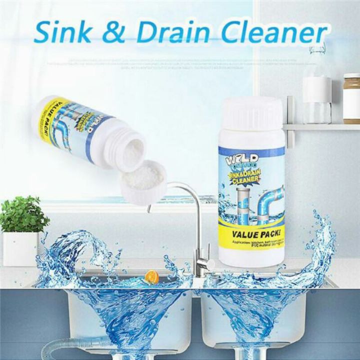wild tornado Powerful & Clog Remover Sink Pipe Blockage Cleaning Powder ...