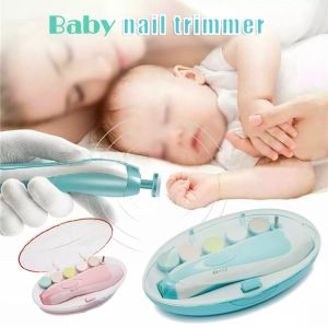 [SG SELLER] Electric Baby Nail Trimmer with LED Light 6 in 1 Baby Nail File Kit No Claws Hurt for Newborn Toddler