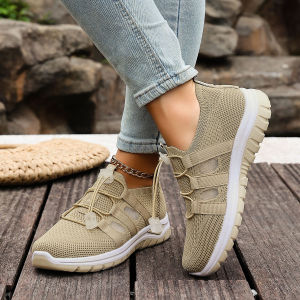 Free Shipping 2026 Summer Hollow-Out Wedge Heel WomenS Single Shoes Breathable Knitted Closed-Toe Lightweight Non-Slip Walking Shoes For Middle-Aged And Elderly Women